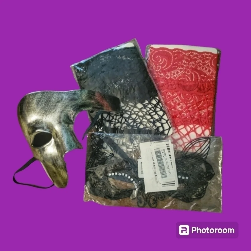 5/$25 Halloween Fantasy Costume Masks Stockings Attire